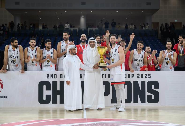 منتخب مصر للسلة  يتوج بلقب بطولة  قطر بعد فوزه علي الفلبين 86 / 55