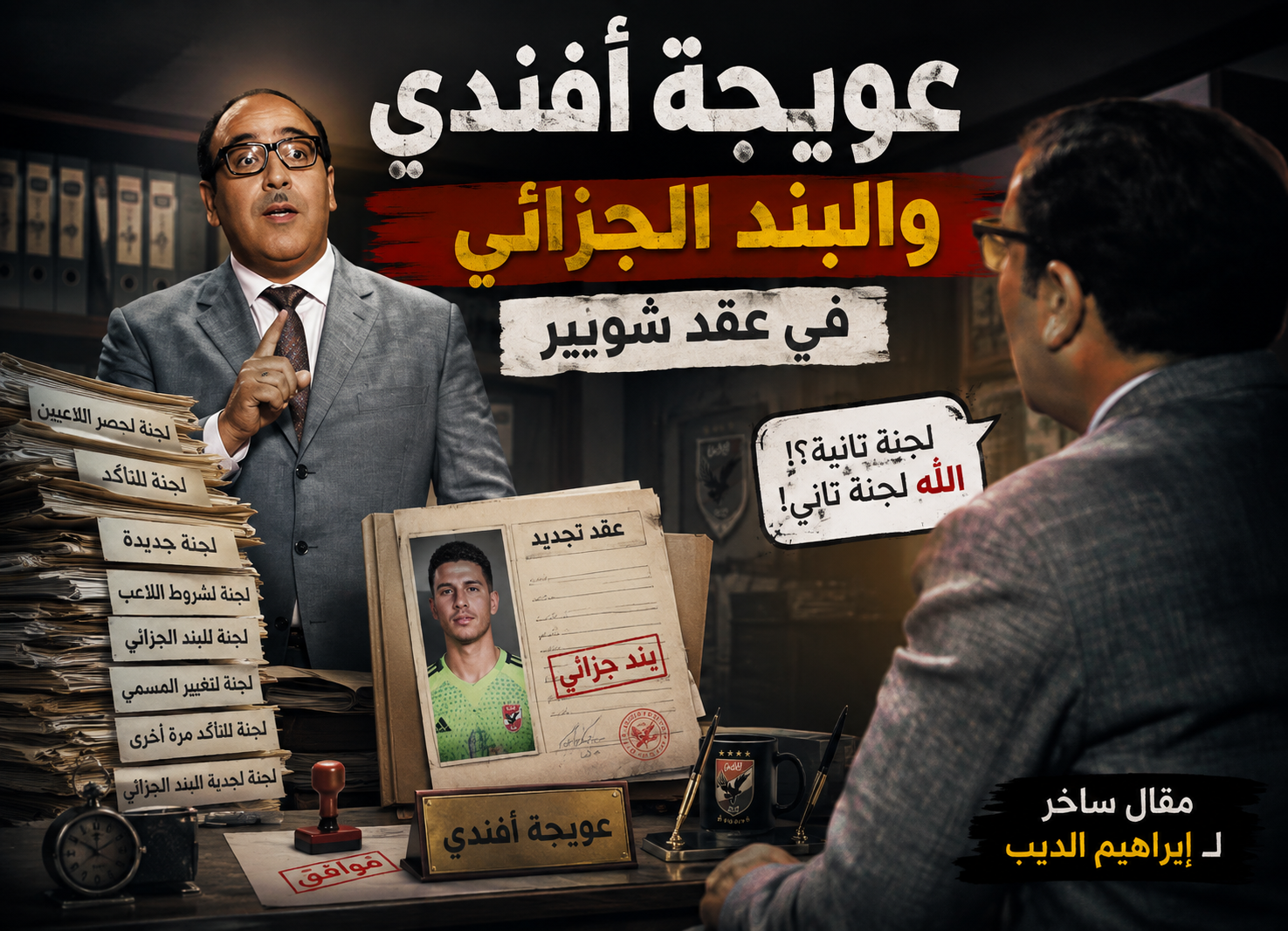 إبراهيم الديب يكتب  :  عويجة افندي والبند الجزائي في عقد شوبير  
